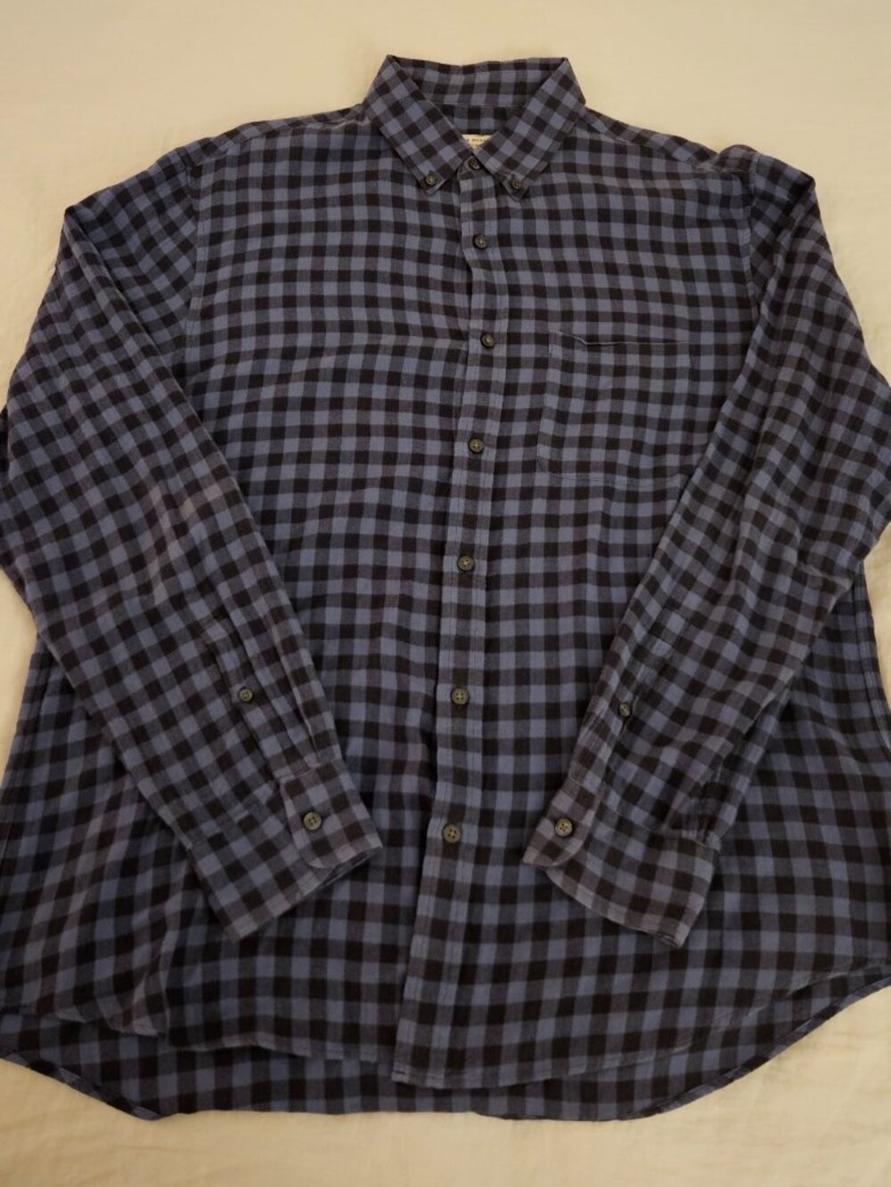 Club Monaco Blue Buffalo Check/Gingham Button Down Shirt XL